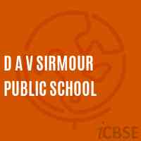 D A V Sirmour Public School Logo