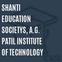 Shanti Education Societys, A.G. Patil Institute of Technology Logo