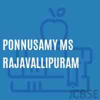 Ponnusamy Ms Rajavallipuram Middle School Logo