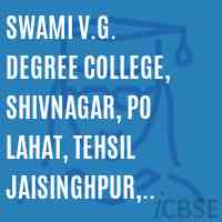 Swami V.G. Degree College, Shivnagar, PO Lahat, Tehsil Jaisinghpur, Distt. Kangra Logo