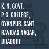 K. N. Govt. P.G. College, Gyanpur, Sant Ravidas Nagar, Bhadohi Logo