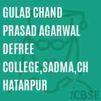 Gulab Chand prasad Agarwal Defree College,Sadma,Chhatarpur Logo