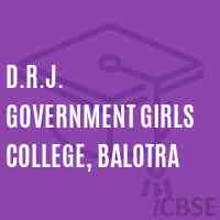 D.R.J. Government Girls College, Balotra Logo