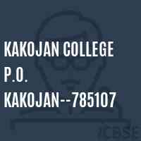 Kakojan College P.O. Kakojan--785107 Logo