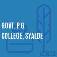 Govt. P G College, Syalde Logo