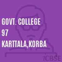 Govt. College 97 Karttala,Korba Logo
