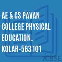 AE & CS Pavan College Physical Education, Kolar-563 101 Logo