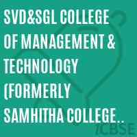 SVD&SGL College of Management & Technology (Formerly Samhitha College of Management & Technology Logo