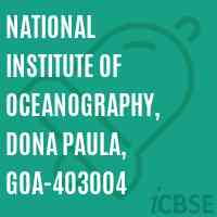 National Institute of Oceanography, Dona Paula, Goa-403004 Logo