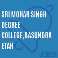 Sri Mohar Singh Degree College,Basundra Etah Logo