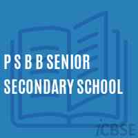 P S B B Senior Secondary School Logo