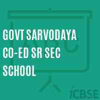 Govt Sarvodaya Co-Ed Sr Sec School Logo