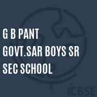 G B Pant Govt.Sar Boys Sr Sec School Logo