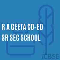 R A Geeta Co-Ed Sr Sec School Logo