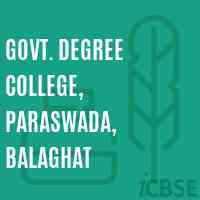 Govt. Degree College, Paraswada, Balaghat Logo
