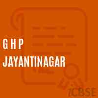 G H P Jayantinagar Middle School Logo
