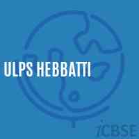 Ulps Hebbatti Primary School Logo