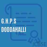G.H.P.S Doddahalli Middle School Logo