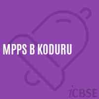 Mpps B Koduru Primary School Logo