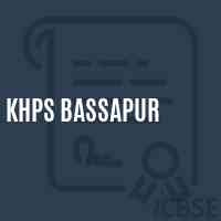 Khps Bassapur Middle School Logo