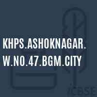Khps.Ashoknagar. W.No.47.Bgm.City Middle School Logo