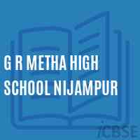 G R Metha High School Nijampur Logo