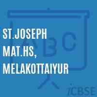 St.Joseph Mat.HS, Melakottaiyur Secondary School Logo
