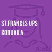 St.Frances Ups Koduvila Middle School Logo