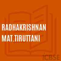 Radhakrishnan Mat.Tiruttani Middle School Logo