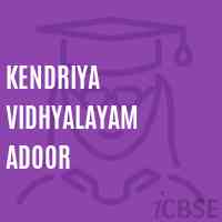 Kendriya Vidhyalayam Adoor Senior Secondary School Logo