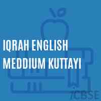 Iqrah English Meddium Kuttayi Primary School Logo