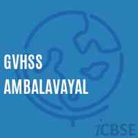 Gvhss Ambalavayal High School Logo