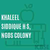 Khaleel Siddique H S, Ngos Colony Secondary School Logo