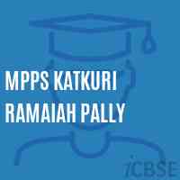 Mpps Katkuri Ramaiah Pally Primary School Logo