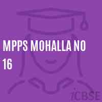 Mpps Mohalla No 16 Primary School Logo