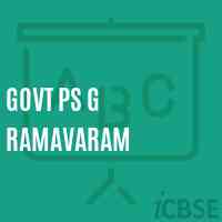 Govt Ps G Ramavaram Primary School Logo