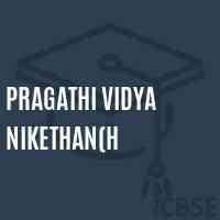 Pragathi Vidya Nikethan(H Secondary School Logo