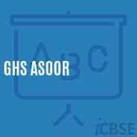 Ghs Asoor Secondary School Logo