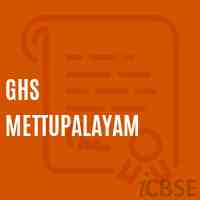 Ghs Mettupalayam Secondary School Logo