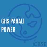 Ghs Parali Power Secondary School Logo