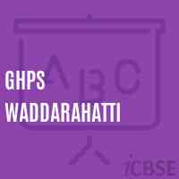 Ghps Waddarahatti Middle School Logo