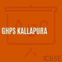 Ghps Kallapura Middle School Logo