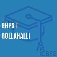 Ghps T Gollahalli Middle School Logo