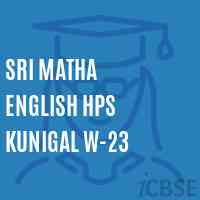 Sri Matha English Hps Kunigal W-23 Middle School Logo