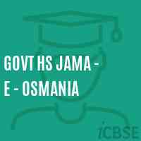 Govt Hs Jama - E - Osmania Secondary School Logo