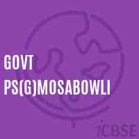 Govt Ps(G)Mosabowli Primary School Logo