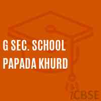G Sec. School Papada Khurd Logo