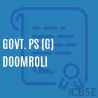 Govt. Ps (G) Doomroli Primary School Logo