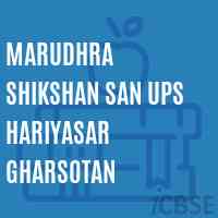 Marudhra Shikshan San Ups Hariyasar Gharsotan Middle School Logo