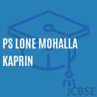 Ps Lone Mohalla Kaprin Primary School Logo